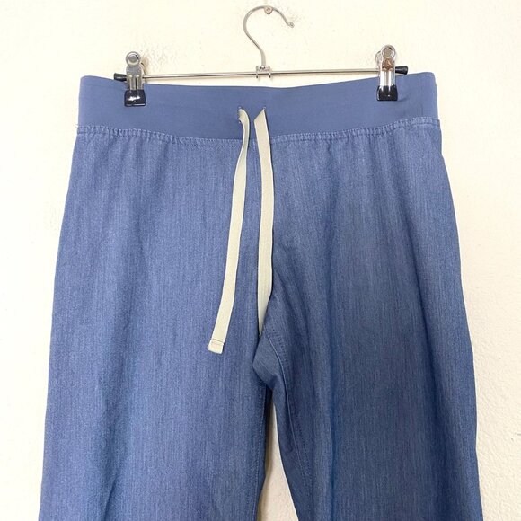 FIGS Livingston Basic Scrub Straight Leg Medical Pants Heather Denim XS PETITE - Picture 4 of 10